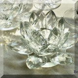 G08. Crystal lotus flower tea light holders. 